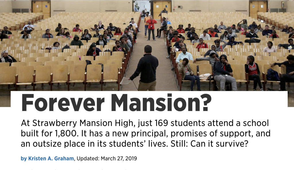 Thanks to Kristen Graham and The Inquirer for in-depth reporting about Strawberry Mansion High School that goes beyond the surface and disrupts the typical narrative.