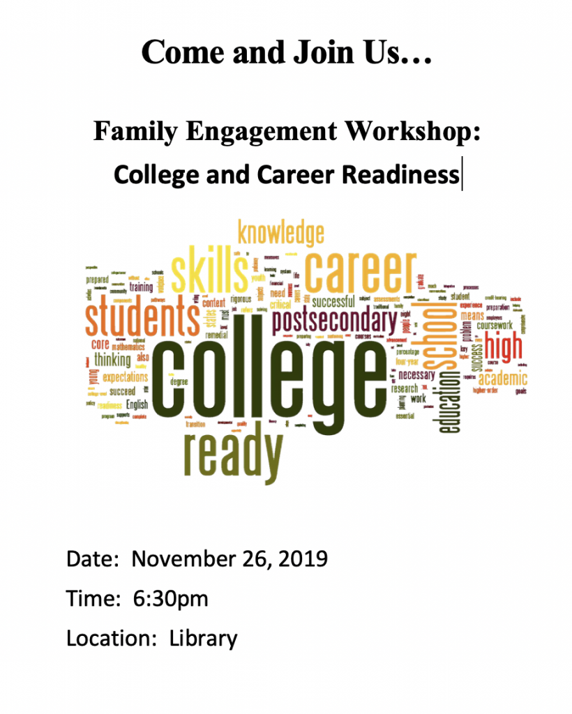 FACE November College and Career Readiness Workshop