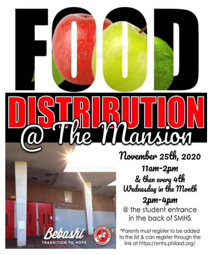 Food distribution is starting at Mansion in November! Read more about the specifics and how to sign up.