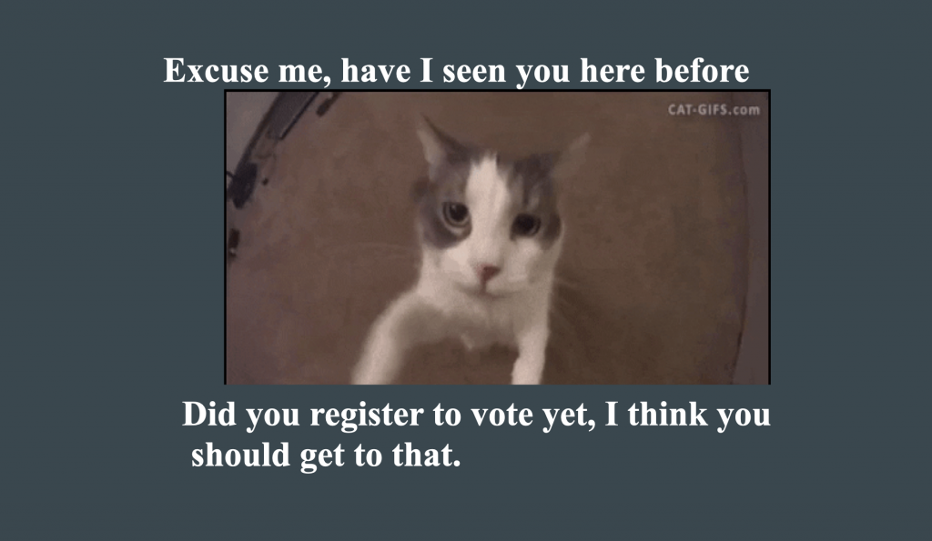 Students created memes and videos expressing the importance of registering to vote.