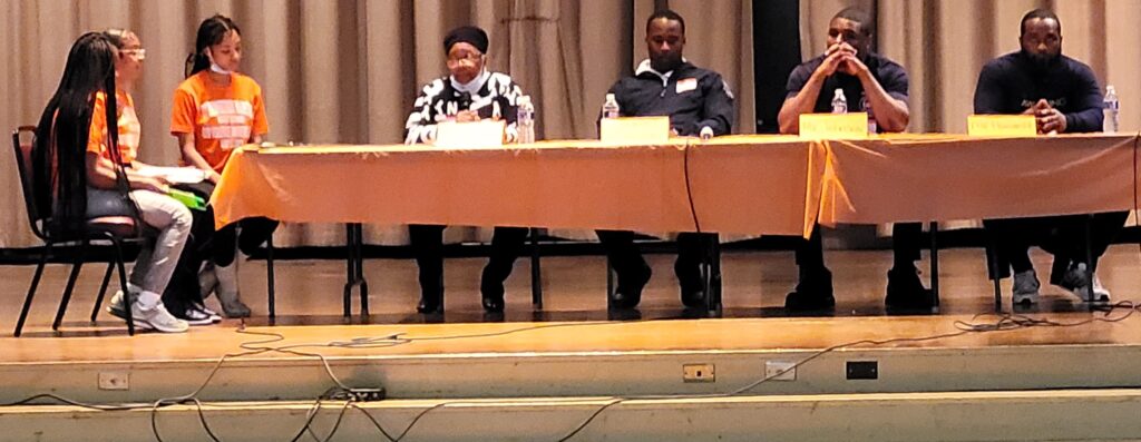 11th grade students organized a day of social awareness around gun violence including a community panel.